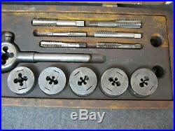 Vintage GREENFIELD No. 311 Little Giant Tap & Die Set in Double Tray Wood Case