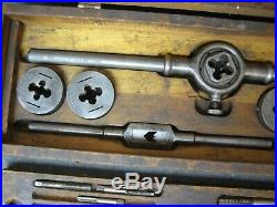Vintage GREENFIELD No. 311 Little Giant Tap & Die Set in Double Tray Wood Case