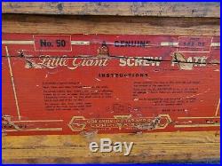Vintage GTD Greenfield No 50 Little Giant Screw Plate Tap & Die Set Wood Case
