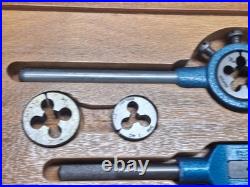 Vintage Goliath Tap And Die SAE Standard Set Made in Canada M4-12 M4-10 Handles