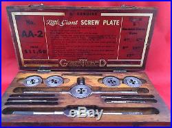 Vintage Greenfield Little Giant Screw Plate AA-2 Tap and die set. RARE