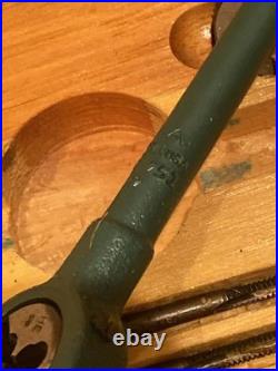Vintage Greenfield Tap And Die Set In Original Wooden Case Original