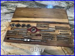 Vintage Greenfield Tap And Die Set In Wooden Case