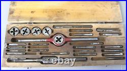 Vintage Greenfield Tap And Die Set In Wooden Case FREE SHIPPING