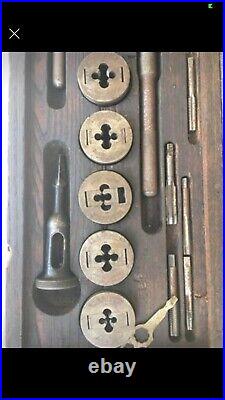 Vintage Greenfield Tap and Die Set, No. 301, Wooden Case little giant