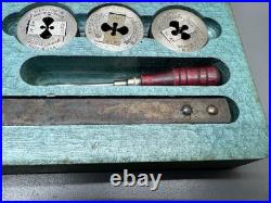 Vintage Gtd Little Giant Tap Die Set A-4 Screw Plate Complete Vgc USA