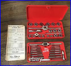 Vintage Hanson Ace Super Hex Tap & Die Set No. 606 Made in USA COMPLETE In Case