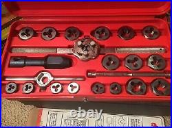Vintage MAC TOOLS TAP & DIE SUPER SET 3606TS RED CARRYING CASE COMPLETE