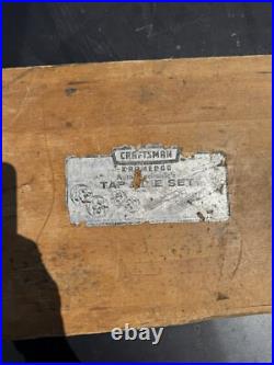 Vintage Sears Craftsman Kromedge 51 Pc Tap & Die Set & Wooden case Rare
