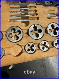 Vintage Sears Craftsman Kromedge 51 Pc Tap & Die Set & Wooden case Rare