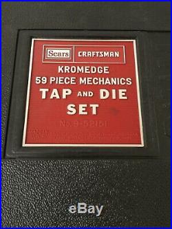Vintage Sears Craftsman Kromedge 59 pc. SAE Tap and Die Set 9-52151 USA Made