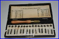 Vintage Set of Screw Dies and Taps 41-607 Watchmaker Tool
