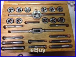 Vintage Snap On, Blue Point TAP and DIE SET No T. D. 2400 Tools withwood Box EUC