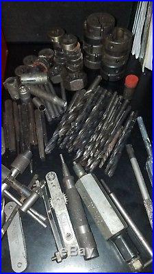 Vintage Snap On Box withKey Tap and Die Set Threads Drill Bits Tools 100 Plus Pcs