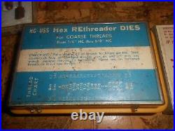 Vintage Snap On Hex Rethreader Dies & Taps Fine Course Threads 4 Sets 25 pieces