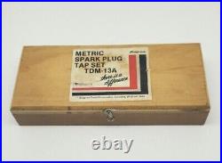 Vintage Snap-On Metric Spark Plug Tap Set Model TDM-13A 5 Piece Set