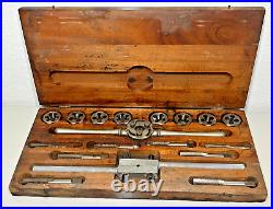 Vintage Tap & Die Set in Wooden Case