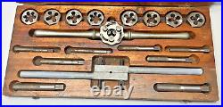 Vintage Tap & Die Set in Wooden Case