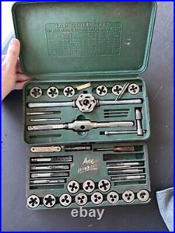 Vintage ace hanson SAE 39Pc TAP AND DIE SUPER SET MADE IN THE USA