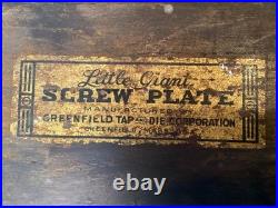 Vtg Greenfield Little Giant Tap & Die Set Wells Bros. E