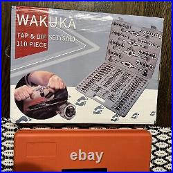 WAKUKA 110 Piece Tap and Die Set (SAE) Threading Tool Set With Storage