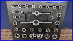 Westward Tap Die Set Carbon Steel 65 Piece 1PZ53 Kit Thread Precision Tool