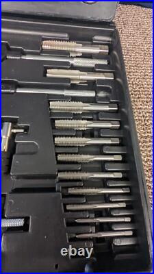 Westward Tap Die Set Carbon Steel 65 Piece 1PZ53 Kit Thread Precision Tool
