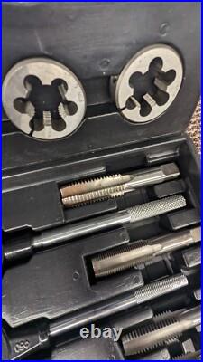 Westward Tap Die Set Carbon Steel 65 Piece 1PZ53 Kit Thread Precision Tool